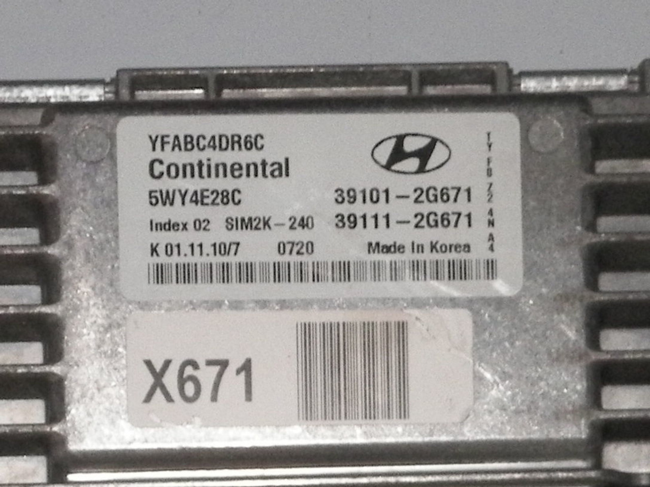 2011 2012 2013 11 12 13 SONATA COMPUTER BRAIN ENGINE CONTROL ECU ECM MODULE