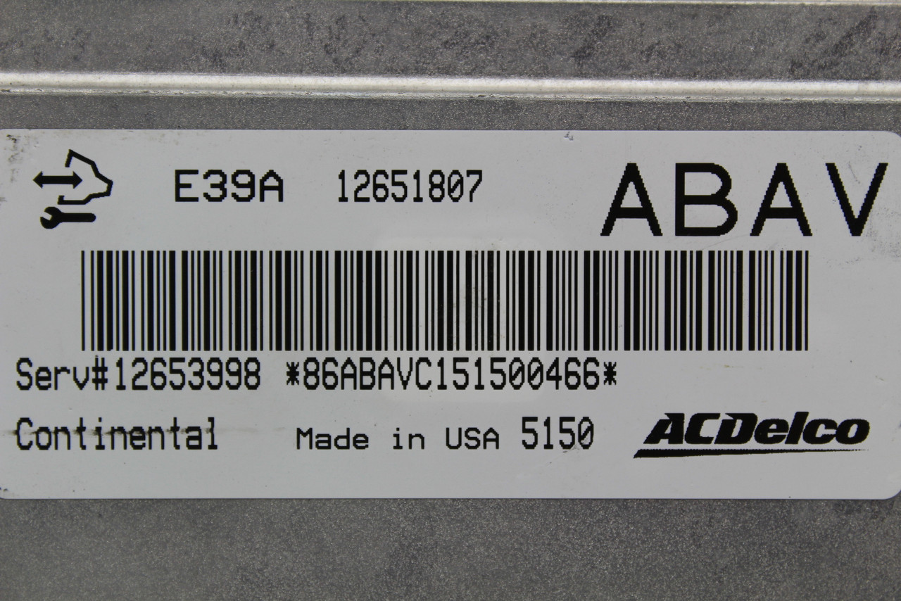 13-16 Cadillac ATS 12653998 Computer Brain Engine Control ECU ECM EBX Module