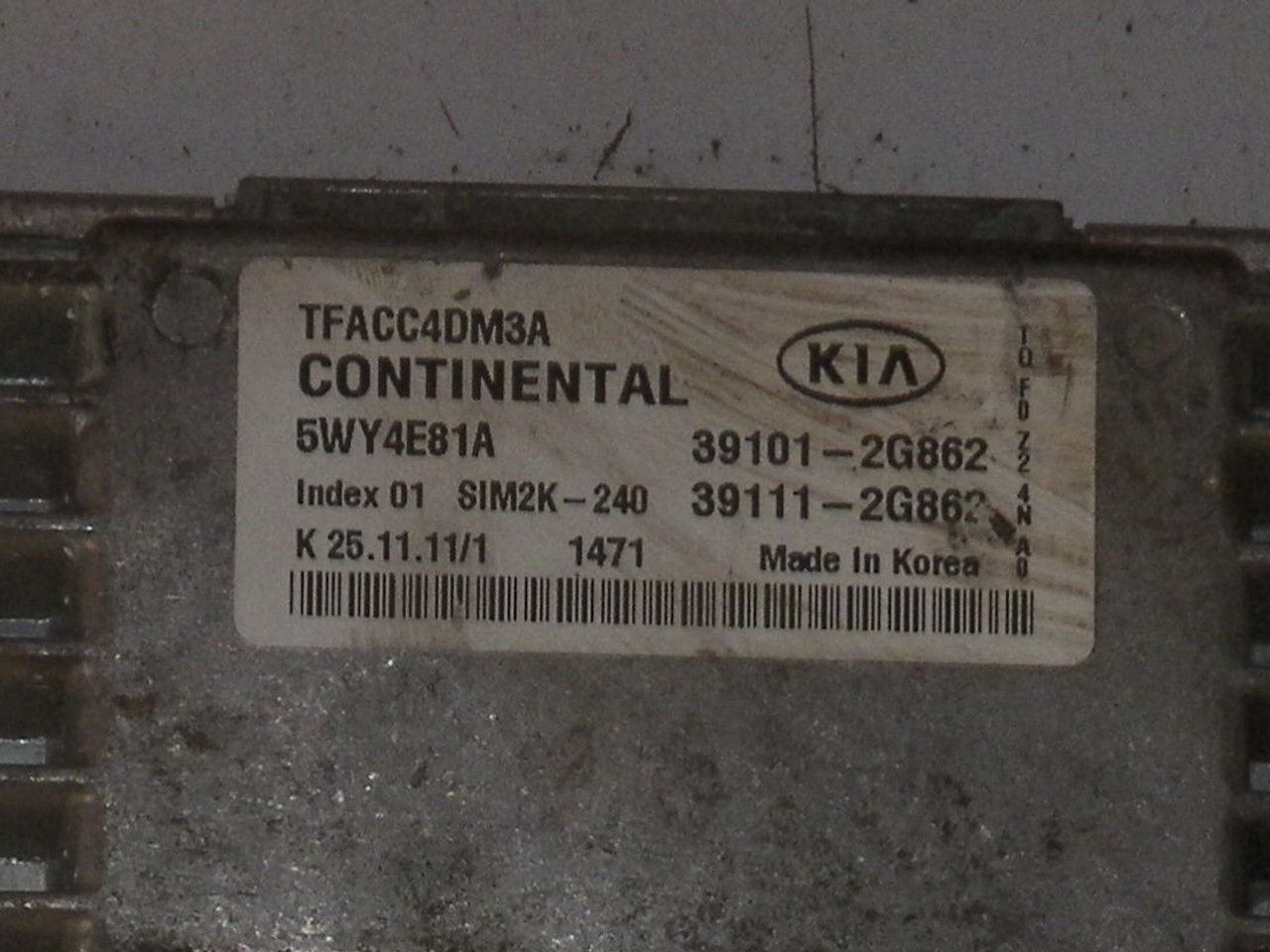 2011 2012 2013 11 12 13 OPTIMA LX COMPUTER BRAIN ENGINE CONTROL ECU ECM MODULE
