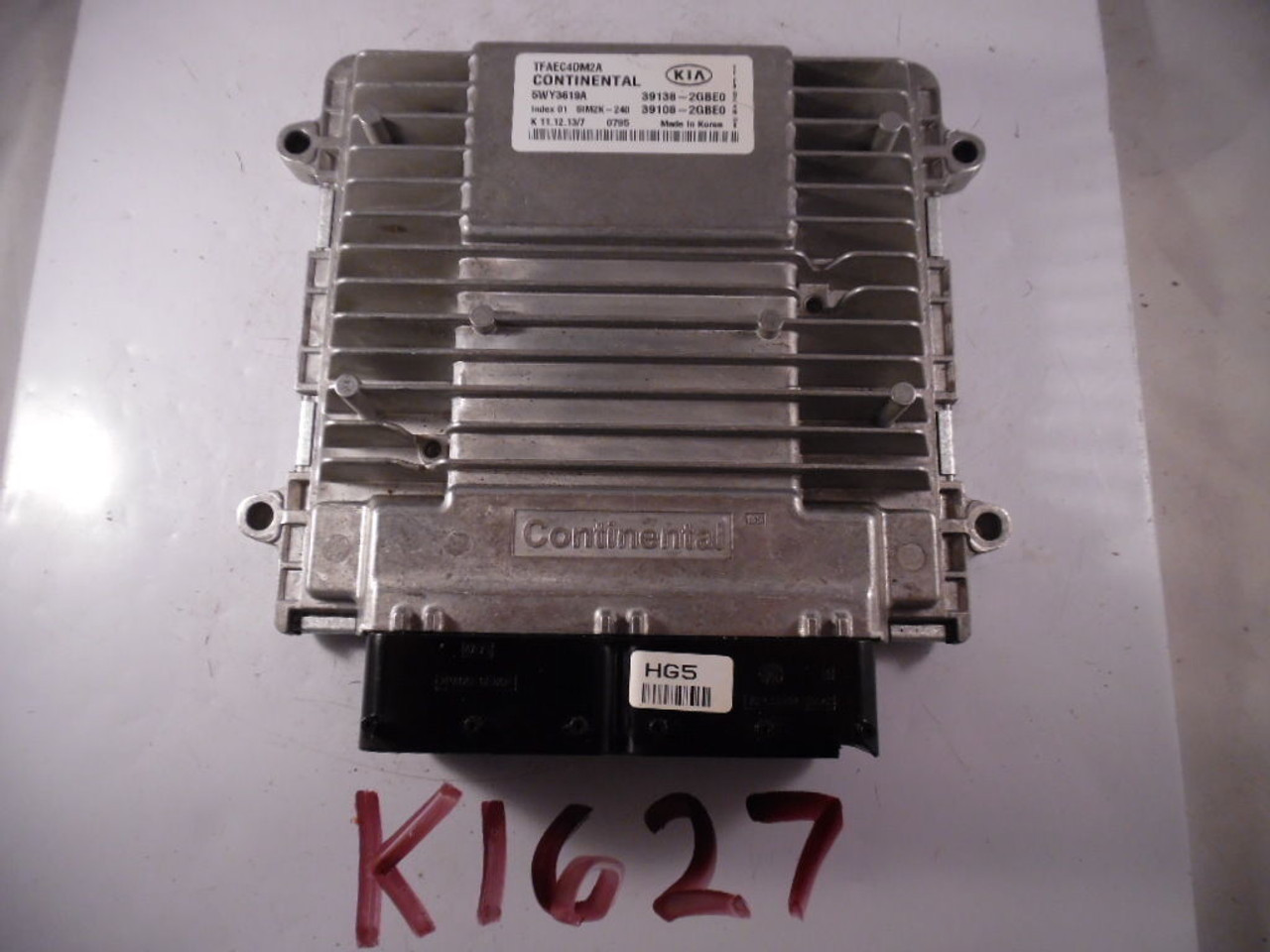 2014 14 KIA OPTIMA COMPUTER BRAIN ENGINE CONTROL ECU ECM EBX  MODULE K1627
