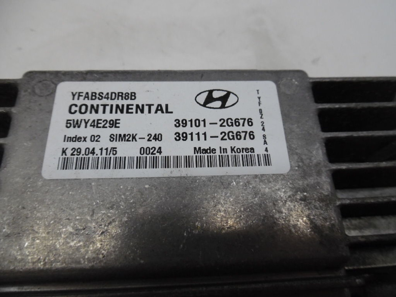 2011 HYUNDAI SONATA 39101-2G676 COMPUTER BRAIN ENGINE CONTROL ECU MODULE K4653