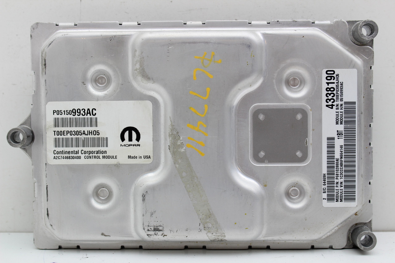 15 Chrysler 200 P05150993AC Computer Brain Engine Control ECU ECM EBX Module