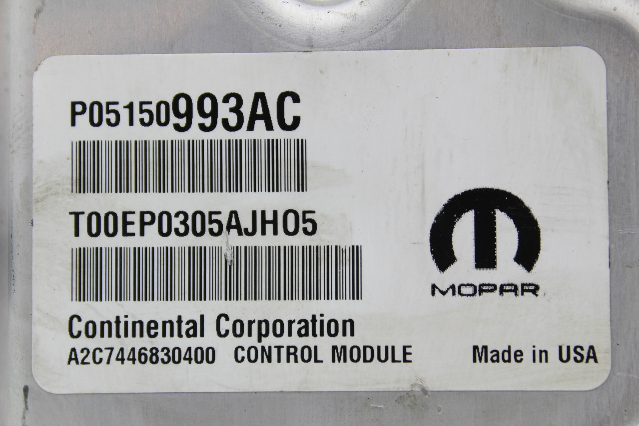 15 Chrysler 200 P05150993AC Computer Brain Engine Control ECU ECM EBX Module