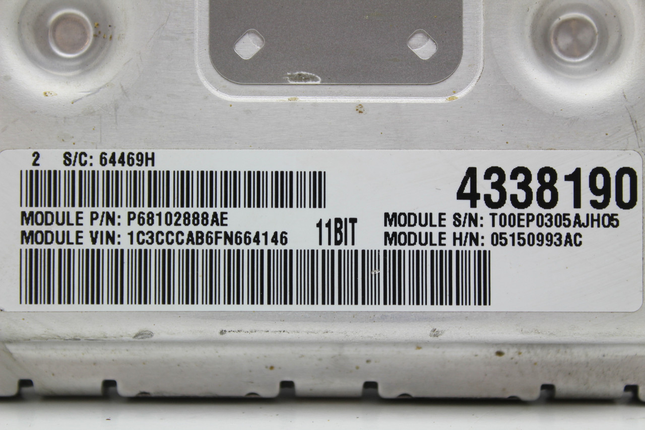 15 Chrysler 200 P05150993AC Computer Brain Engine Control ECU ECM EBX Module
