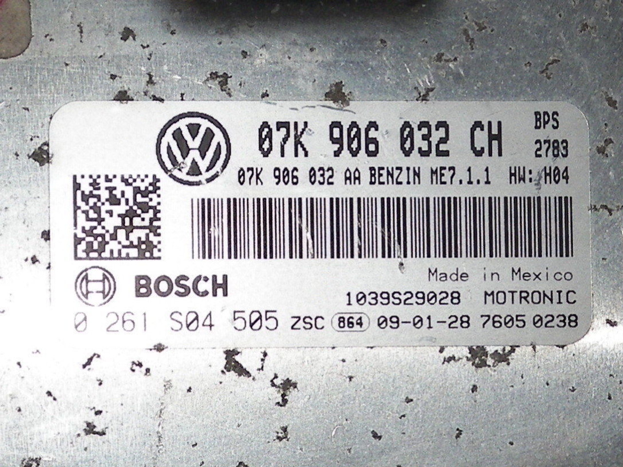 2009 2010 09 10 BEETLE 2.5L AT COMPUTER BRAIN ENGINE CONTROL ECU ECM MODULE UNIT