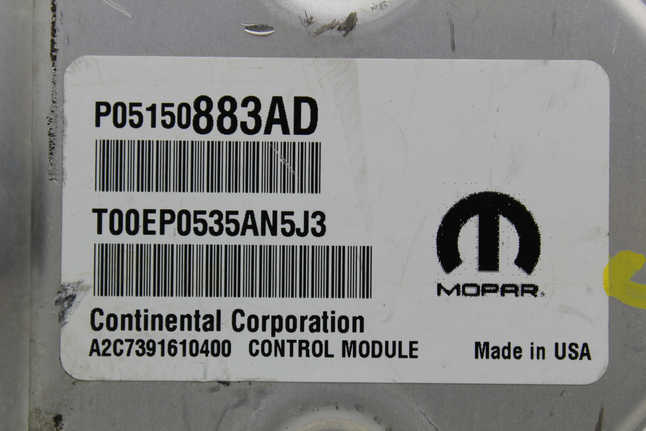 15 Dodge Charger P05150883AD Computer Brain Engine Control ECU ECM EBX Module