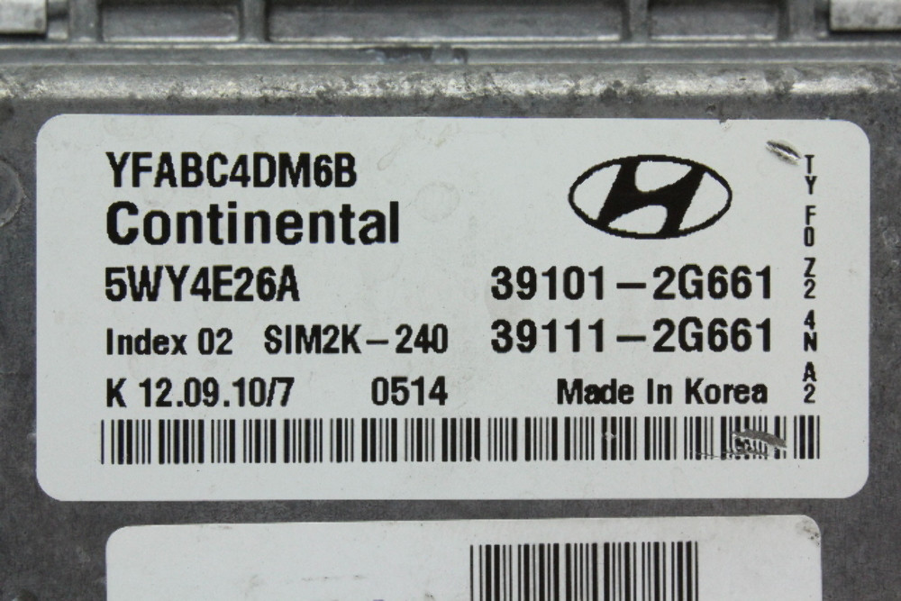 11-14 Hyundai Sonata 39111-2G661 Computer Brain Engine Control ECU ECM Module