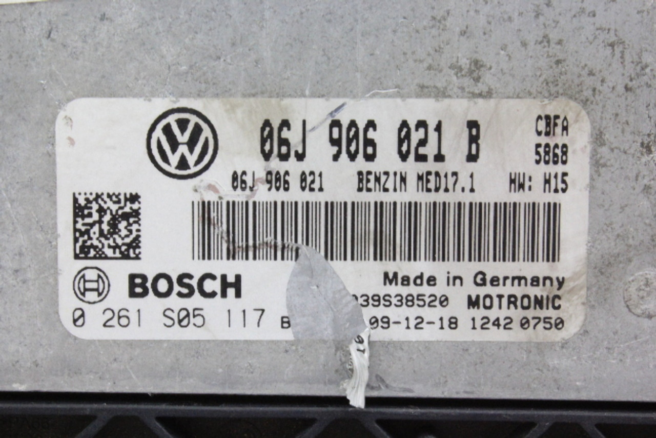 09 10 Volkswagen EOS 06J 906 021 B Computer Brain Engine Control ECU ECM Module