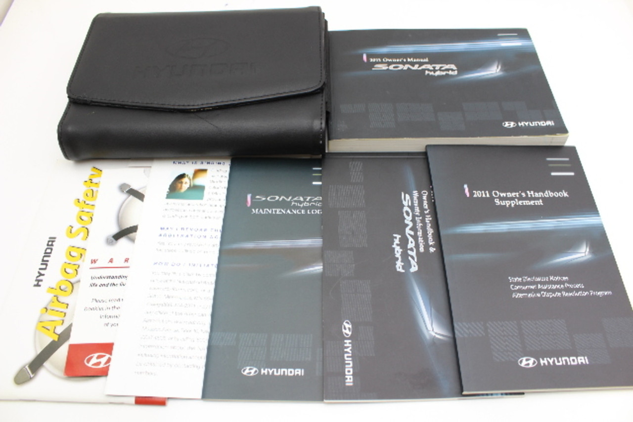 11 Hyundai Sonata Hybrid Vehicle Owners Manual Handbook Guide Set