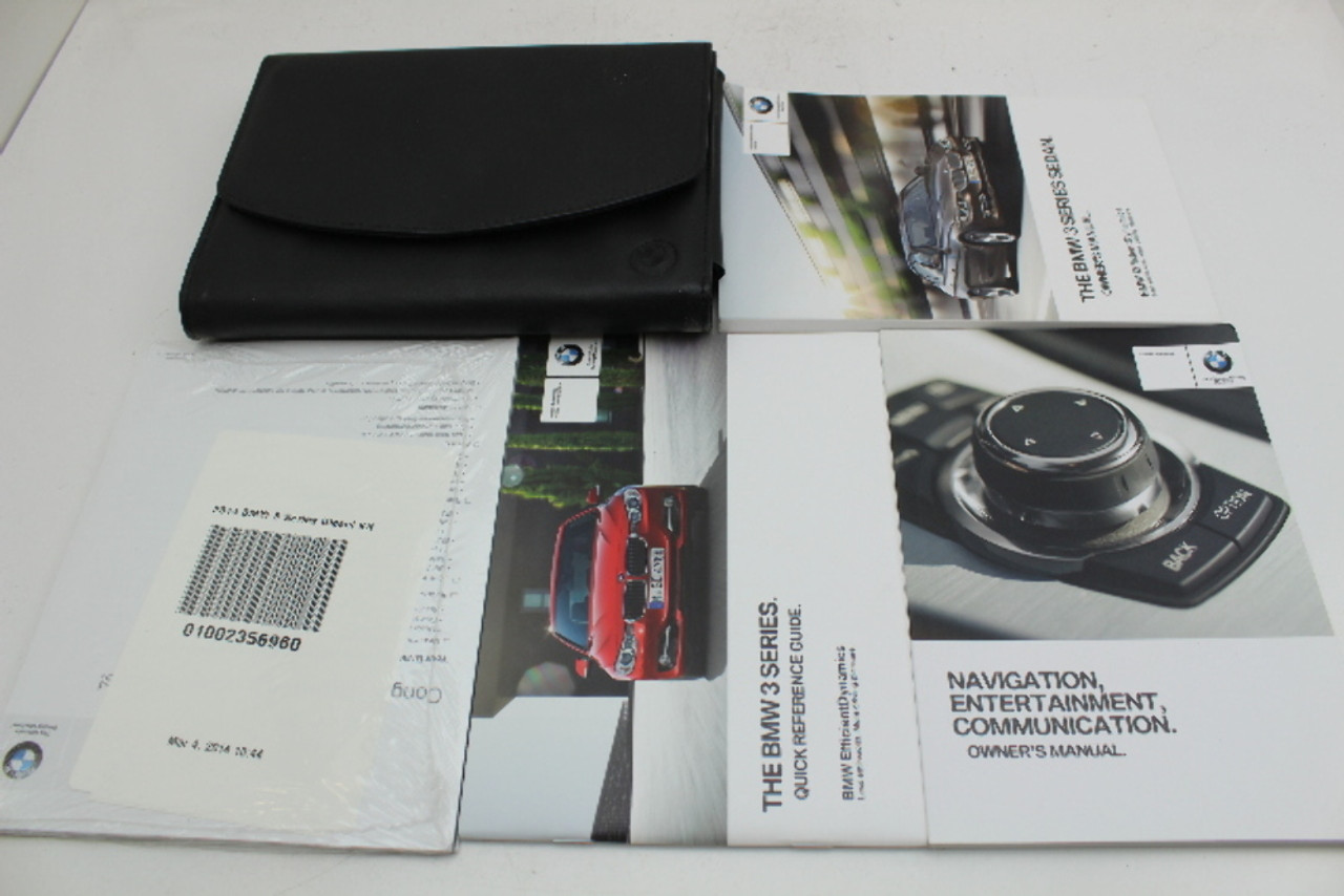 2014 BMW 3 Series Sedan Diesel Vehicle Owners Manual Handbook Guide Set