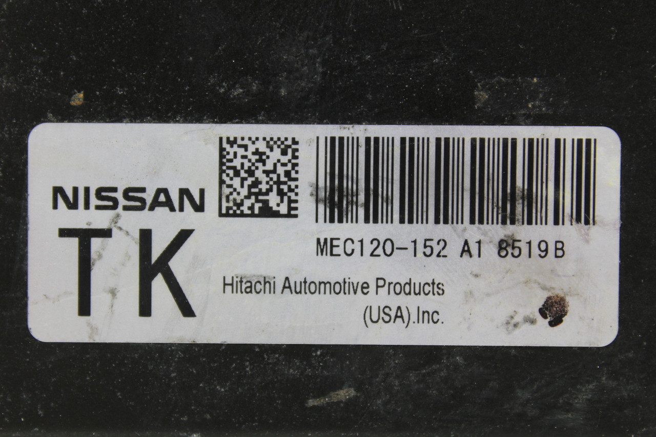 08 Nissan Altima MEC120-152 A1 Computer Brain Engine Control ECU ECM EBX Module