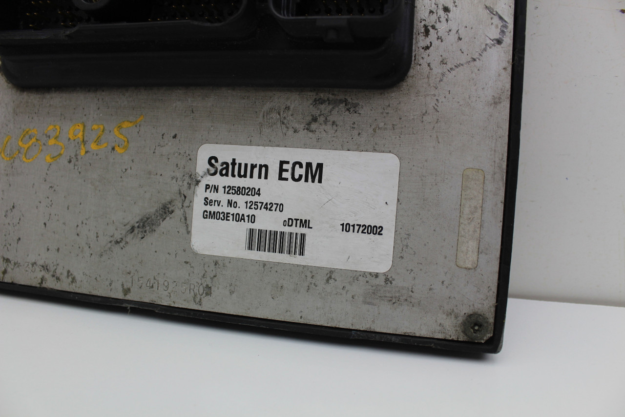 03 Saturn Ion 12574270 Computer Brain Engine Control ECU ECM EBX Module