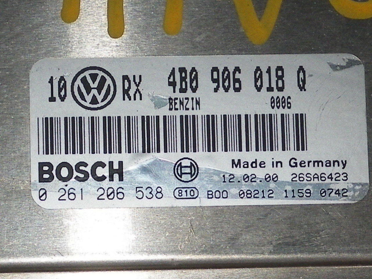 00 01 02 A4 99 00 01 PASSAT 1.8L AT COMPUTER BRAIN ENGINE CONTROL ECU ECM UNIT