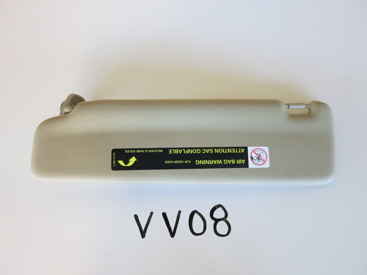 03-09 AUDU A4 S4 RIGHT PASSENGER SIDE INTERIOR SUN VISOR SUNVISOR TAN BEIGE VV08