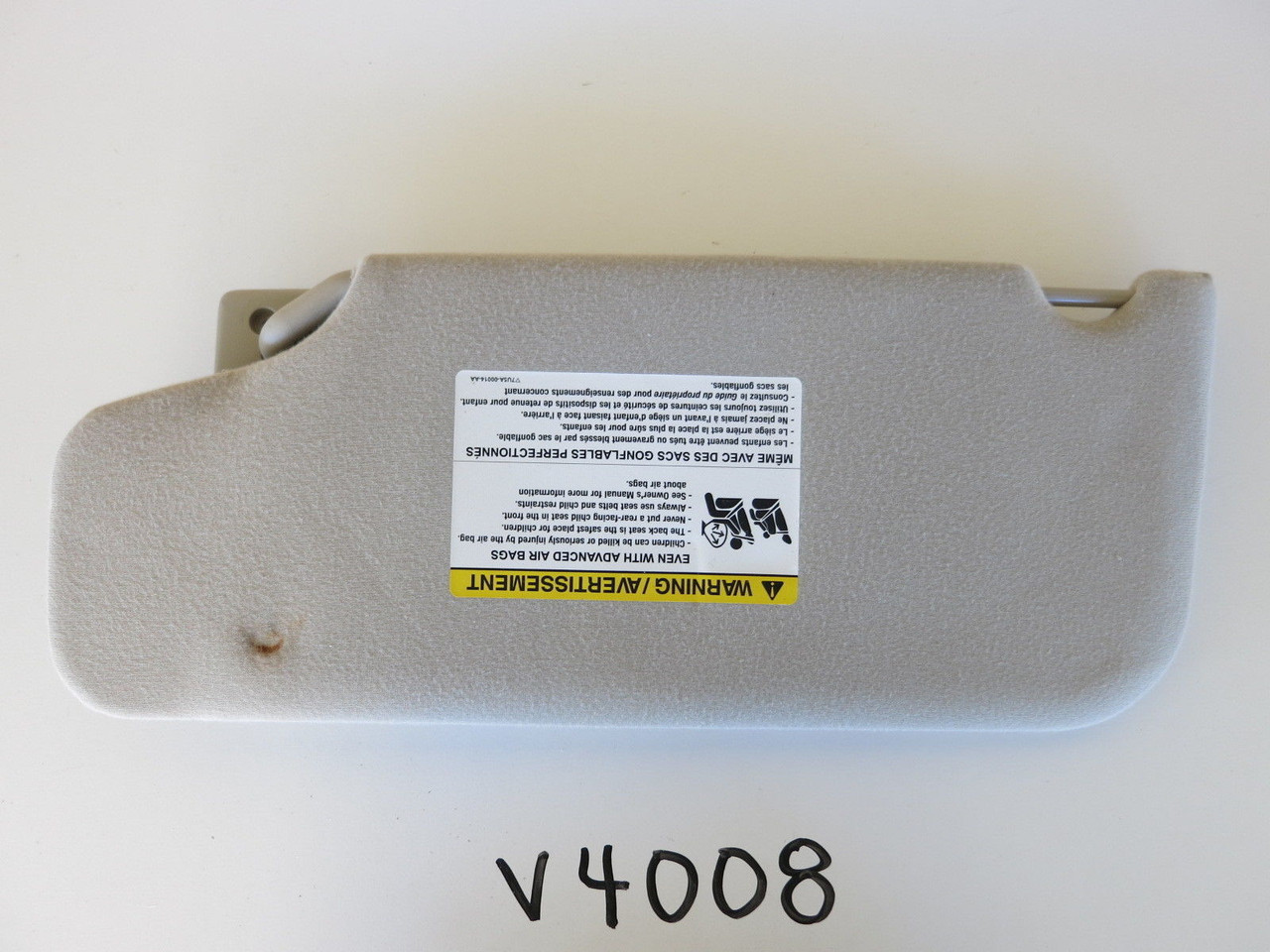 07 08 09 10 EDGE RIGHT PASSENGER SIDE INTERIOR SUN VISOR SUNVISOR TAUPE V4008