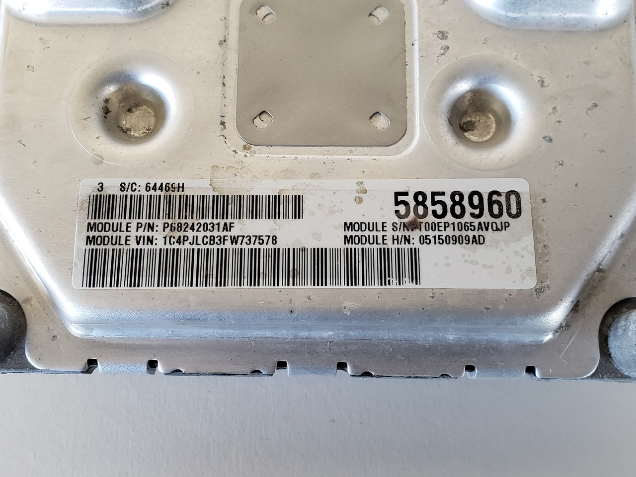 2015 Jeep Cherokee P68242031AF Computer Brain Engine Control ECU ECM EBX Module