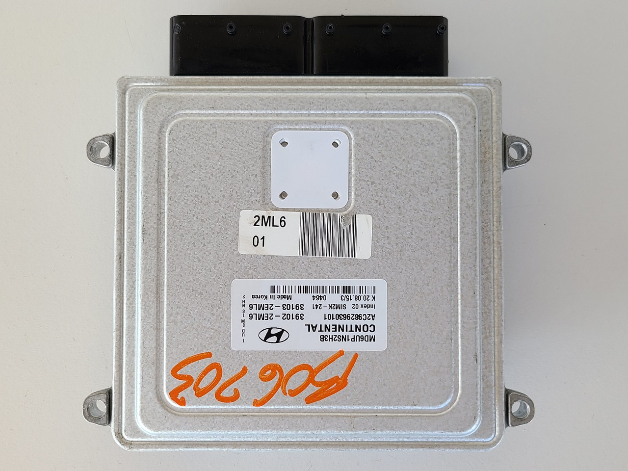 2014-2016 Elantra 39103-2EML6 Computer Brain Engine Control ECU ECM EBX Module
