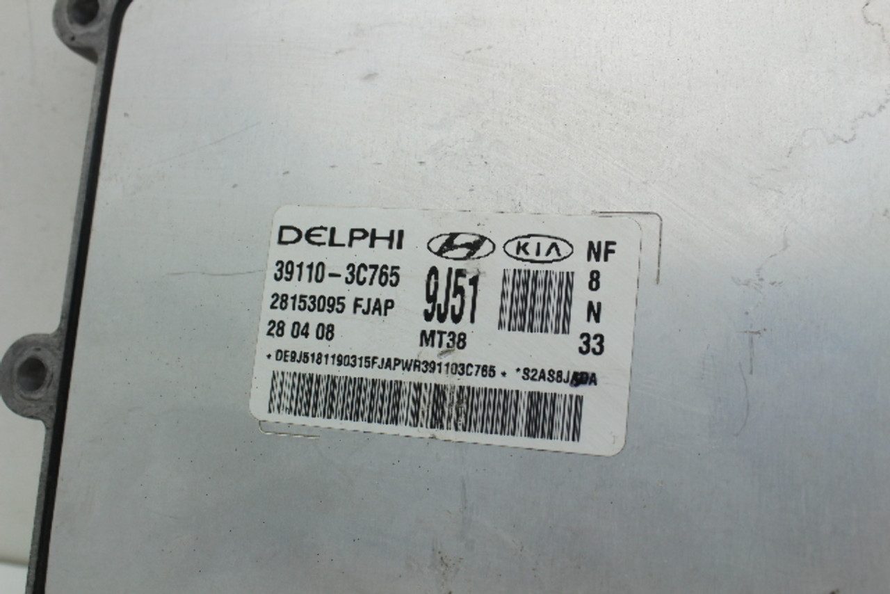 09 10 Hyundai Sonata 39110-3C765 Computer Brain Engine Control ECU ECM Module