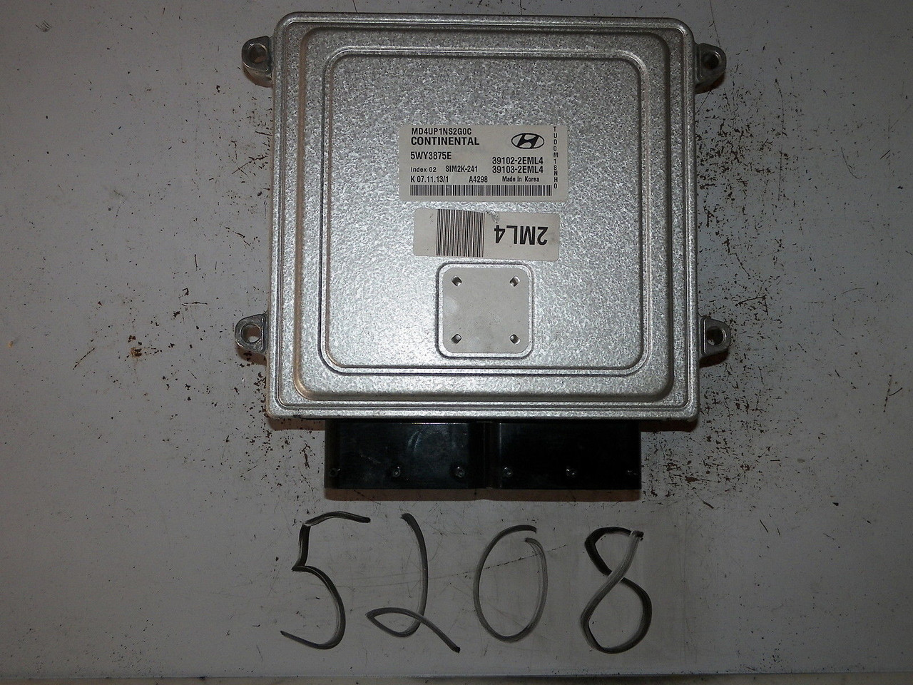 2014 14 HYUNDAI ELANTRA COMPUTER BRAIN ENGINE CONTROL ECU ECM MODULE