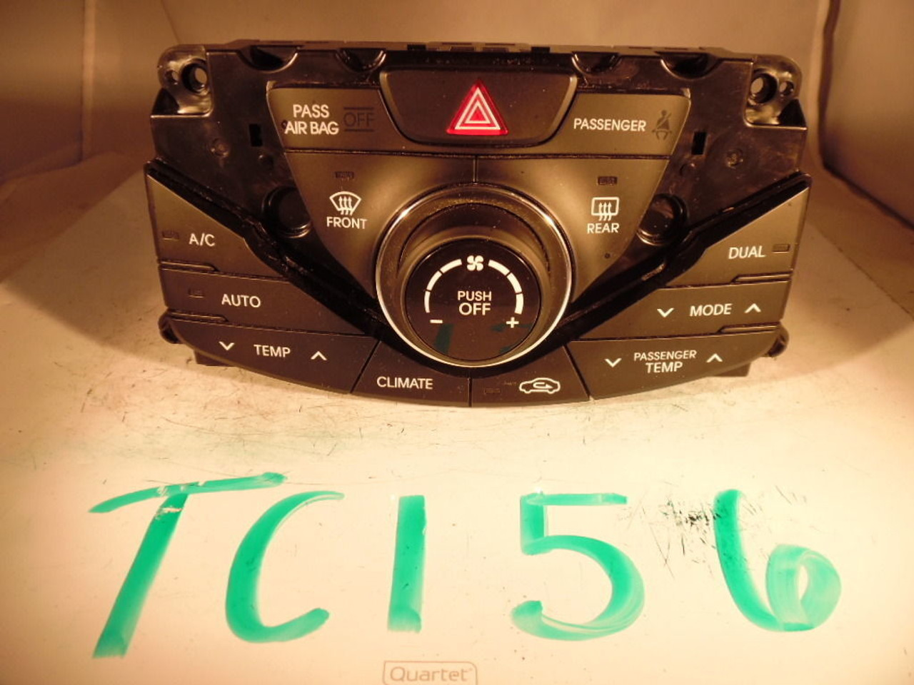2012 12 2013 13 HYUNDAI AZERA CLIMATE CONTROL PANEL TEMPERATURE UNIT OEM TC156 2012 12 2013 13 HYUNDAI AZERA CLIMATE CONTROL PANEL TEMPERATURE UNIT OEM TC156