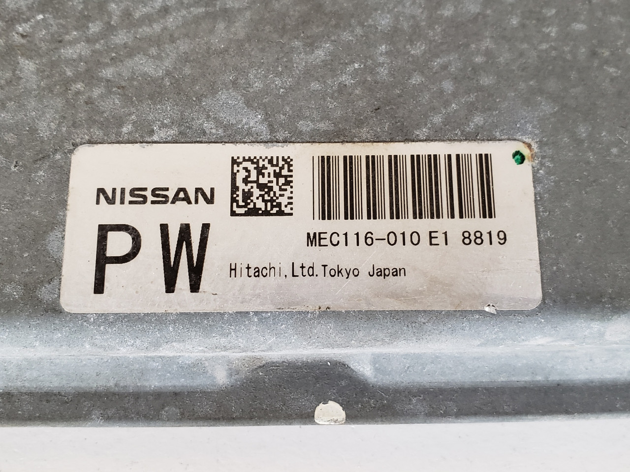 2009 Murano MEC116-010 E1 Computer Brain Engine Control ECU ECM EBX Module