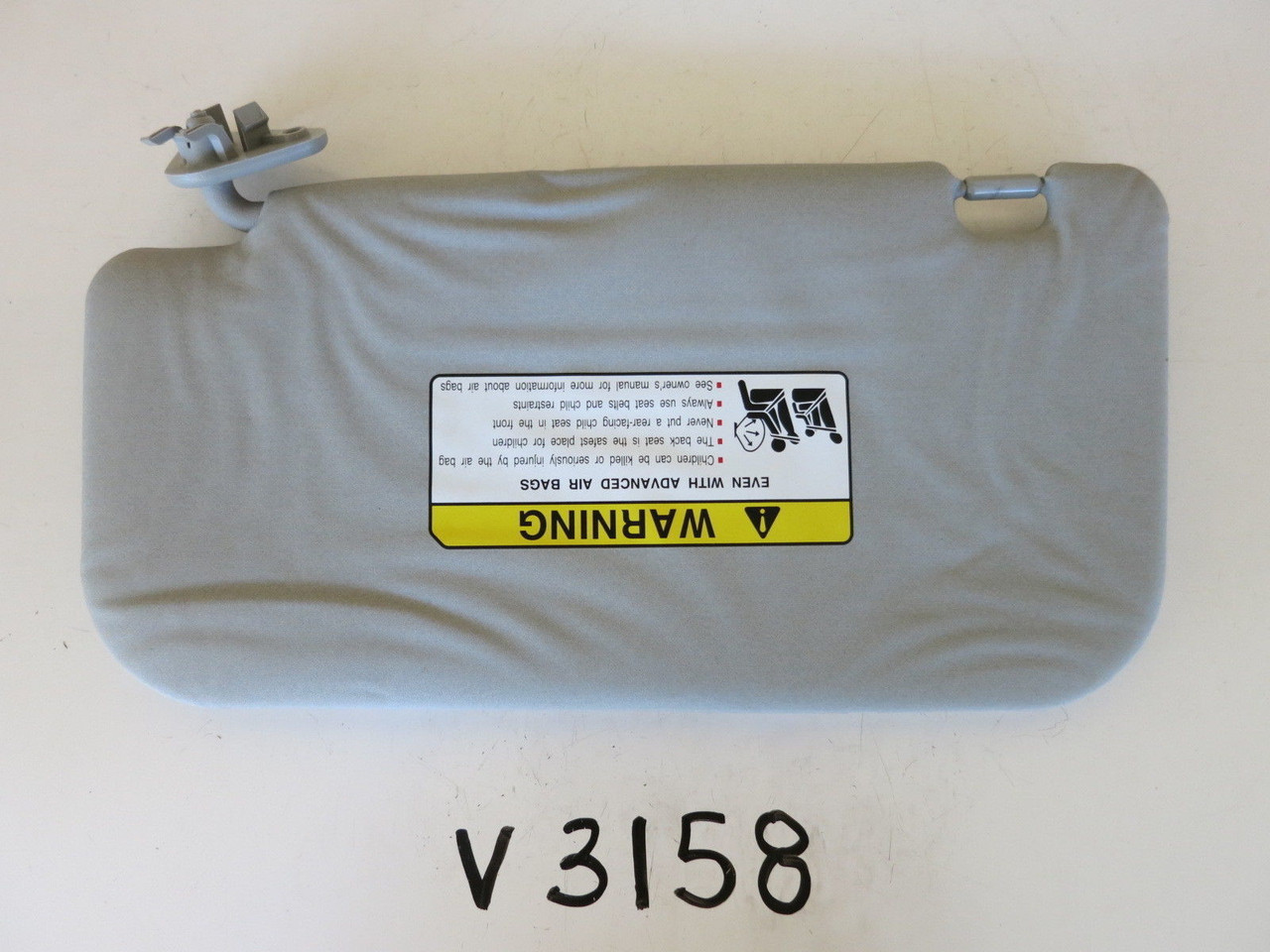 13 MITSUBISHI LANCER RIGHT PASSENGER SIDE INTERIOR SUN VISOR SUNVISOR GRAY V3158