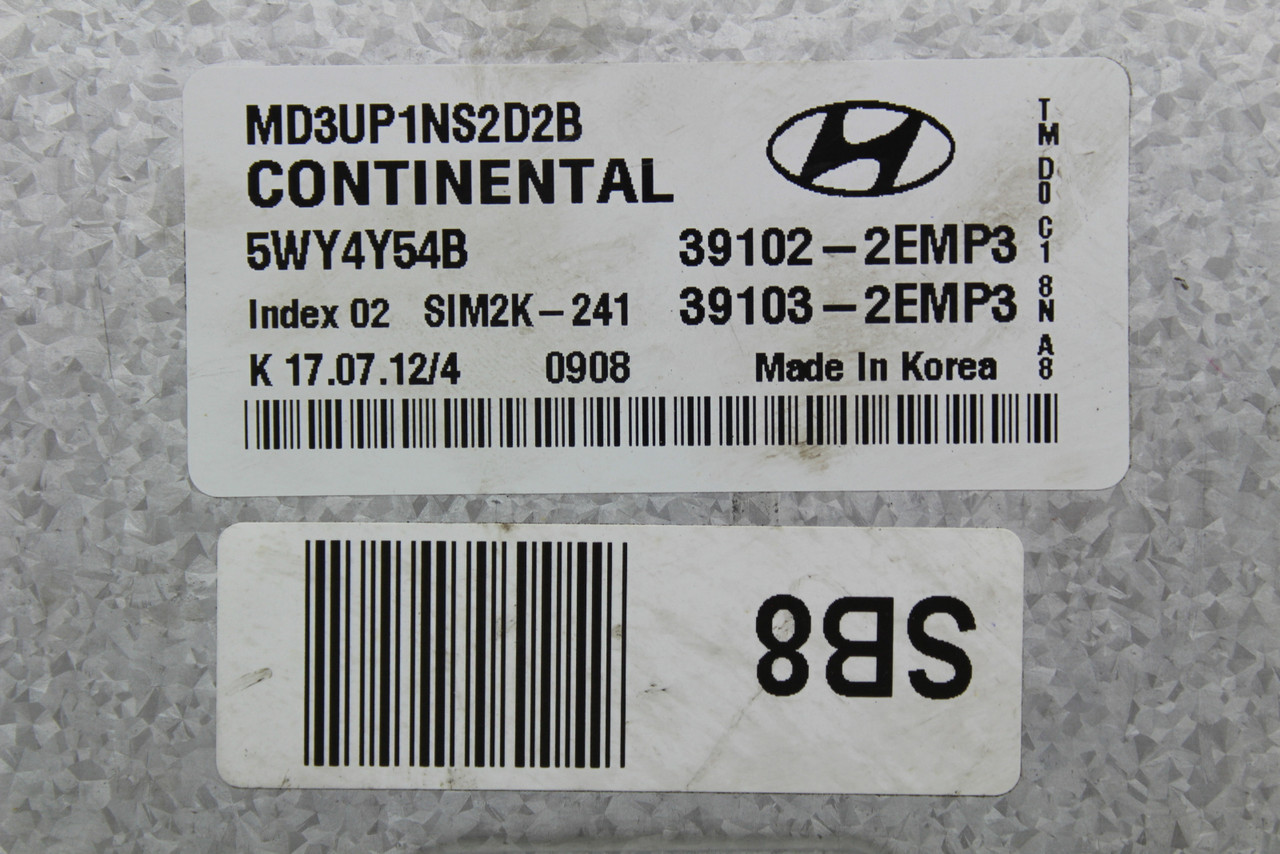11-13 Hyundai Elantra 39103-2EMP3 Computer Brain Engine Control ECU ECM Module