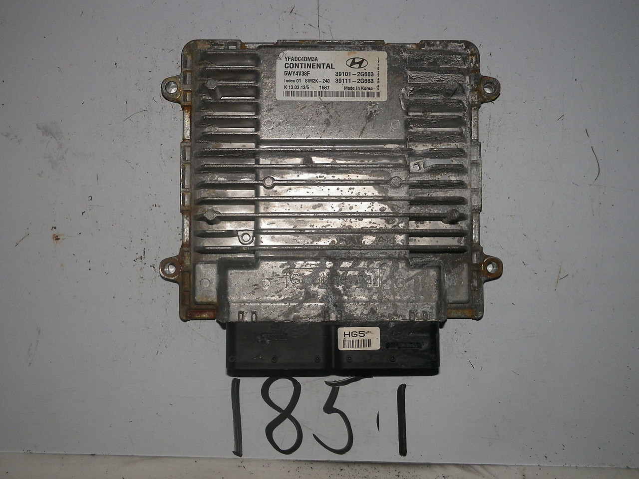 2011 2012 2013 11 12 13 SONATA COMPUTER BRAIN ENGINE CONTROL ECU ECM MODULE UNIT