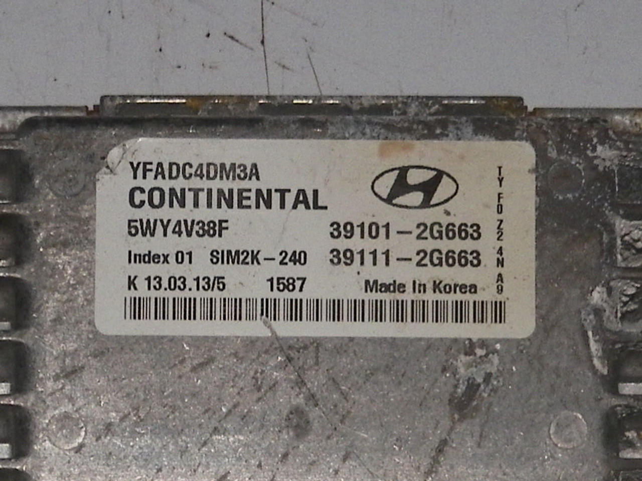2011 2012 2013 11 12 13 SONATA COMPUTER BRAIN ENGINE CONTROL ECU ECM MODULE UNIT