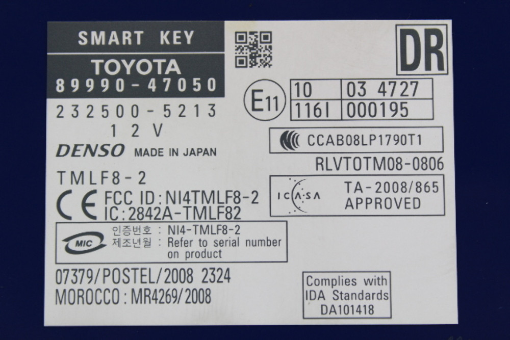10-15 Toyota Prius 89990-47050 Theft Locking Smart Key Control Computer