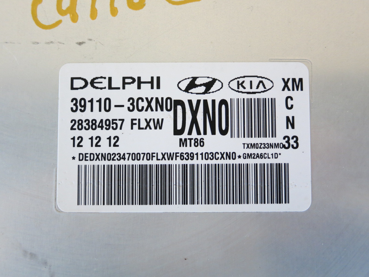 14 Kia Sorento 39110-3CXN0 Computer Brain Engine Control ECU ECM EBX Module