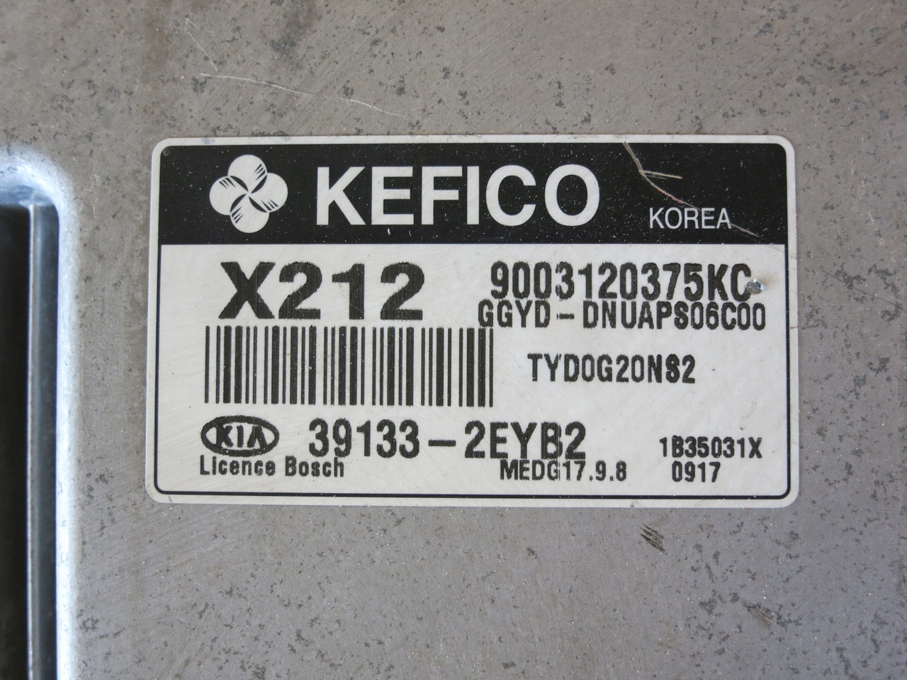 14 Kia Forte 39133-2EYB2 Computer Brain Engine Control ECU ECM EBX Module