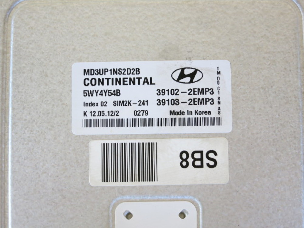 11-13 Elantra 39103-2EMP3 Computer Brain Engine Control ECU ECM EBX Module
