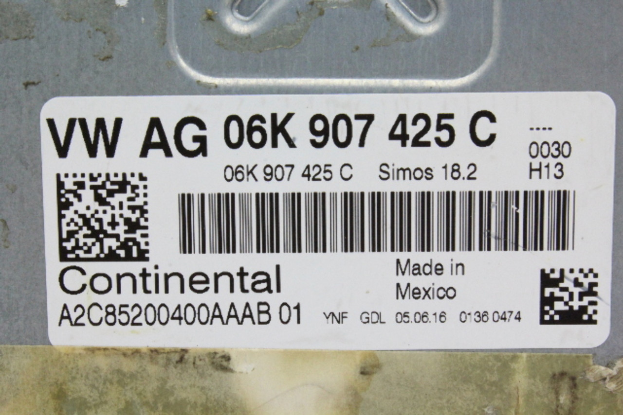 15-17 Volkswagen Jetta 06K 907 425 C Computer Brain Engine Control ECU Module