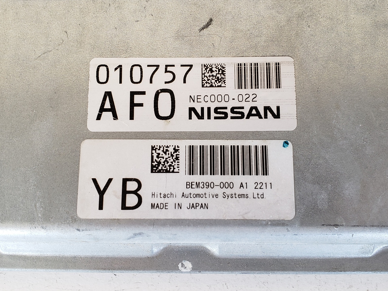 2012 Infiniti 370Z BEM390-000 A1 Computer Engine Control ECU ECM EBX Module