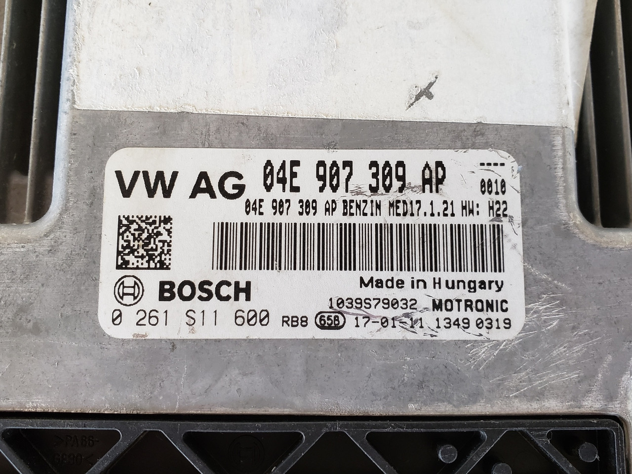 2016-2017 Jetta 04E 907 309 AP Computer Brain Engine Control ECU ECM EBX Module