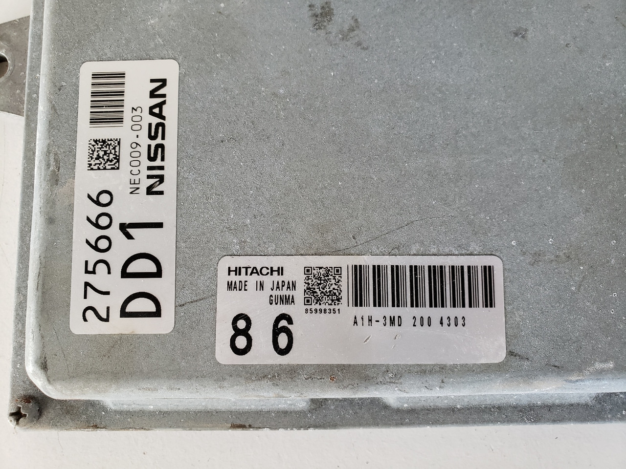 2012-2013 Maxima NEC009-003 Computer Brain Engine Control ECU ECM EBX Module