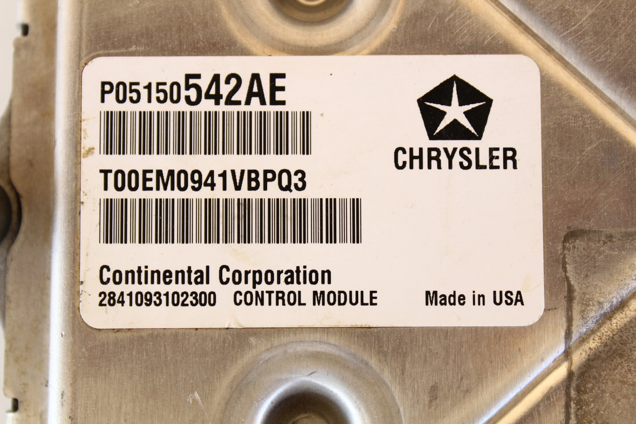 2011-2012 Caliber P68066803AD Computer Brain Engine Control ECU ECM EBX Module