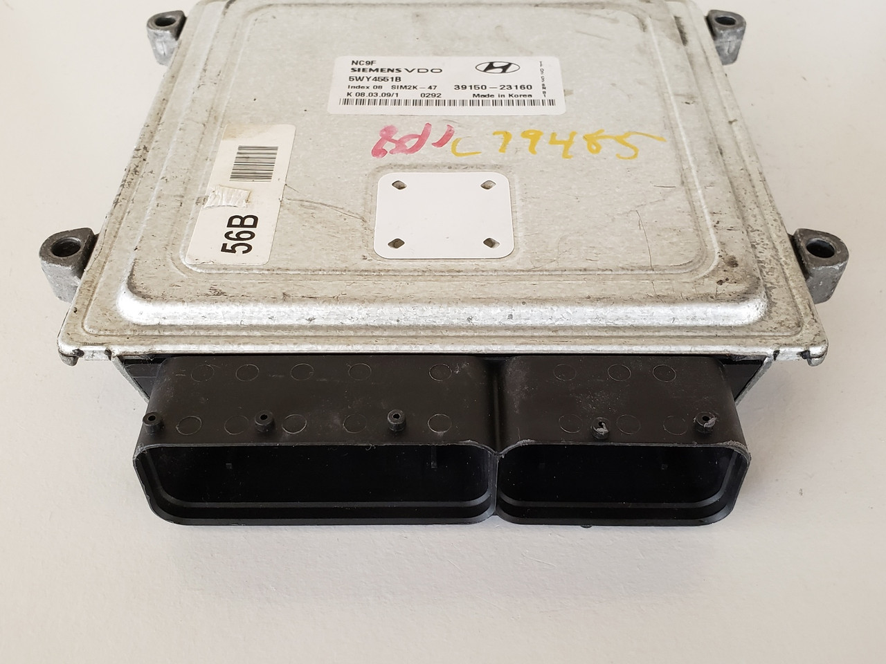 2009-2010 Elantra 39150-23160 Computer Brain Engine Control ECU ECM EBX Module