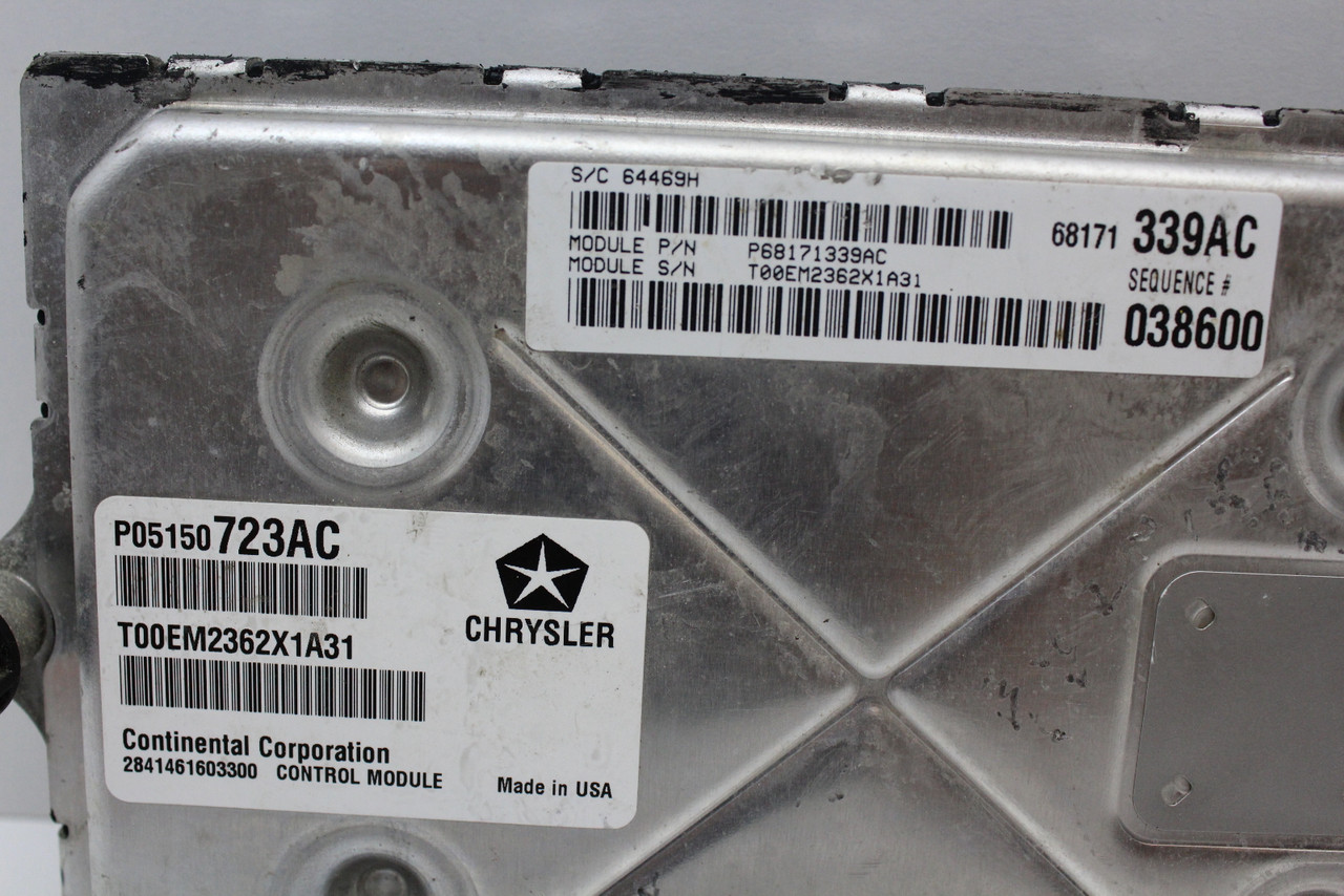 13 2013 Dodge Charger 3.6L P05150723AC Computer Engine Control ECU ECM Module 13 2013 Dodge Charger 3.6L P05150723AC Computer Engine Control ECU ECM Module