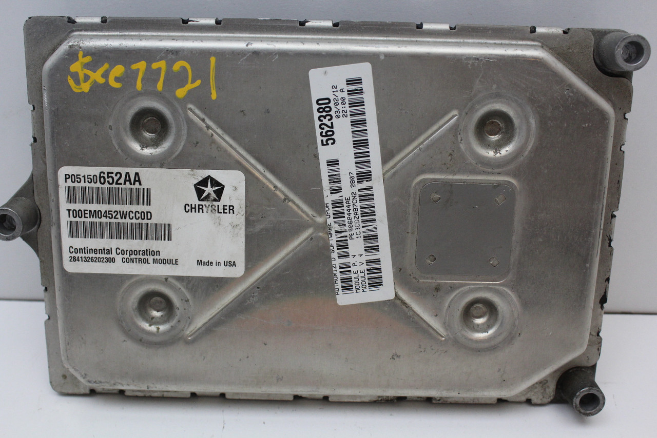 12 2012 Dodge Avenger P68068444AE Computer Engine Control ECU ECM EBX Module