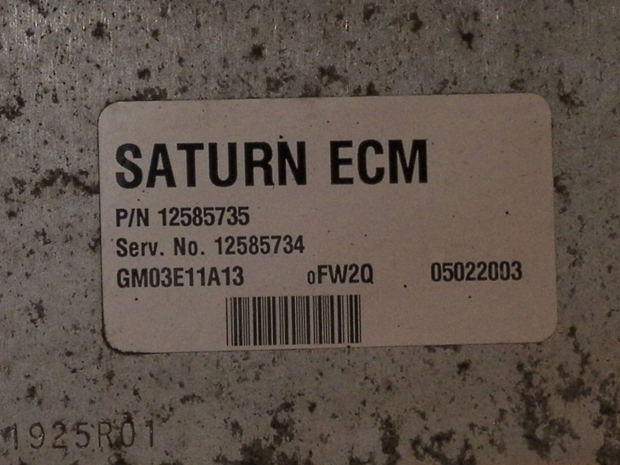 2003 03 SATURN ION COMPUTER BRAIN ENGINE CONTROL ECU ECM MODULE UNIT
