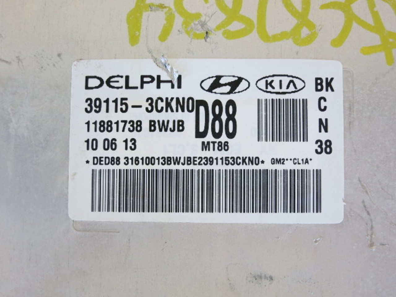 13-16 Genesis 39115-3CKN0 Computer Brain Engine Control ECU ECM EBX Module