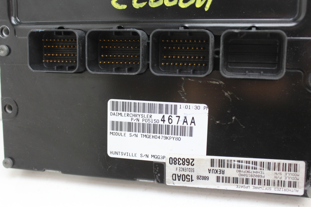 09 10 Jeep Grand Cherokee P68028150AD Computer Engine Control ECU ECM EBX Module