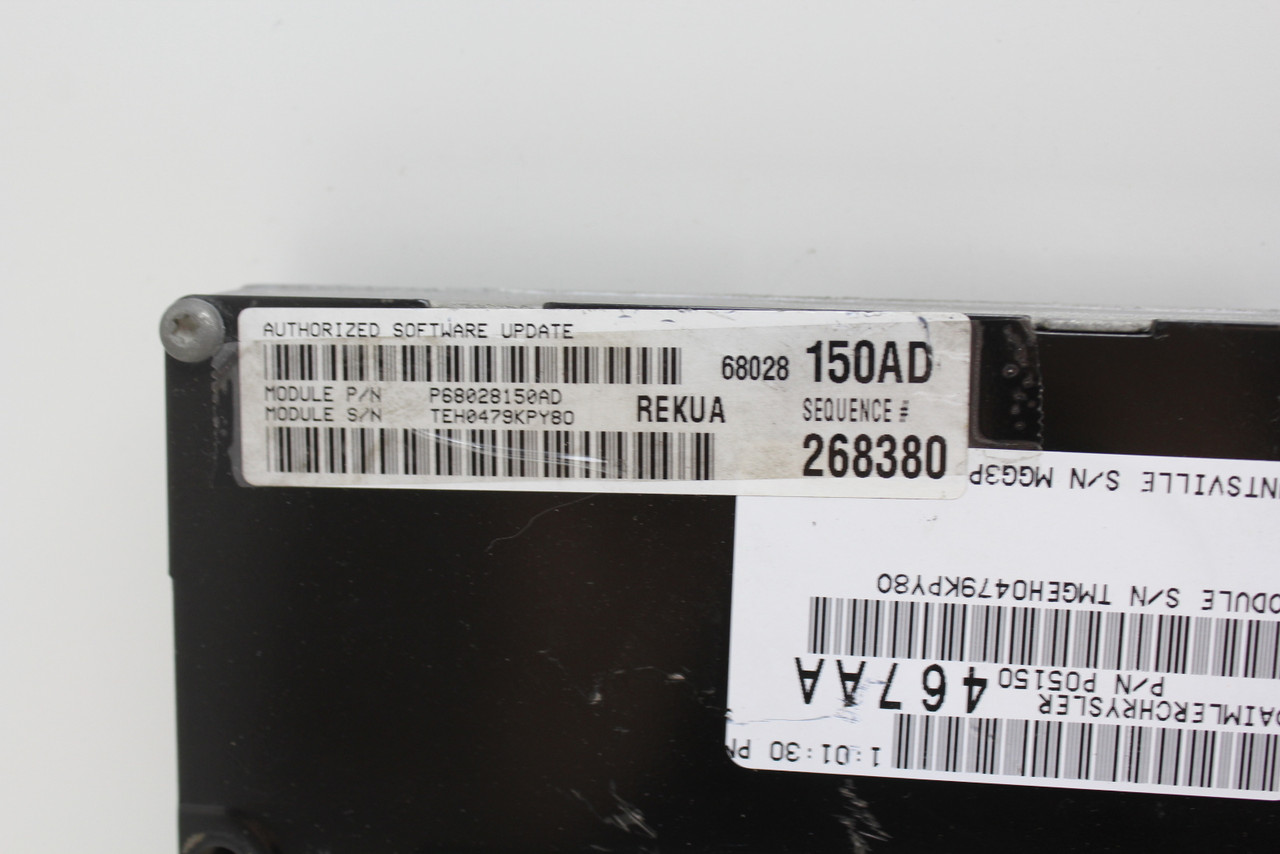 09 10 Jeep Grand Cherokee P68028150AD Computer Engine Control ECU ECM EBX Module