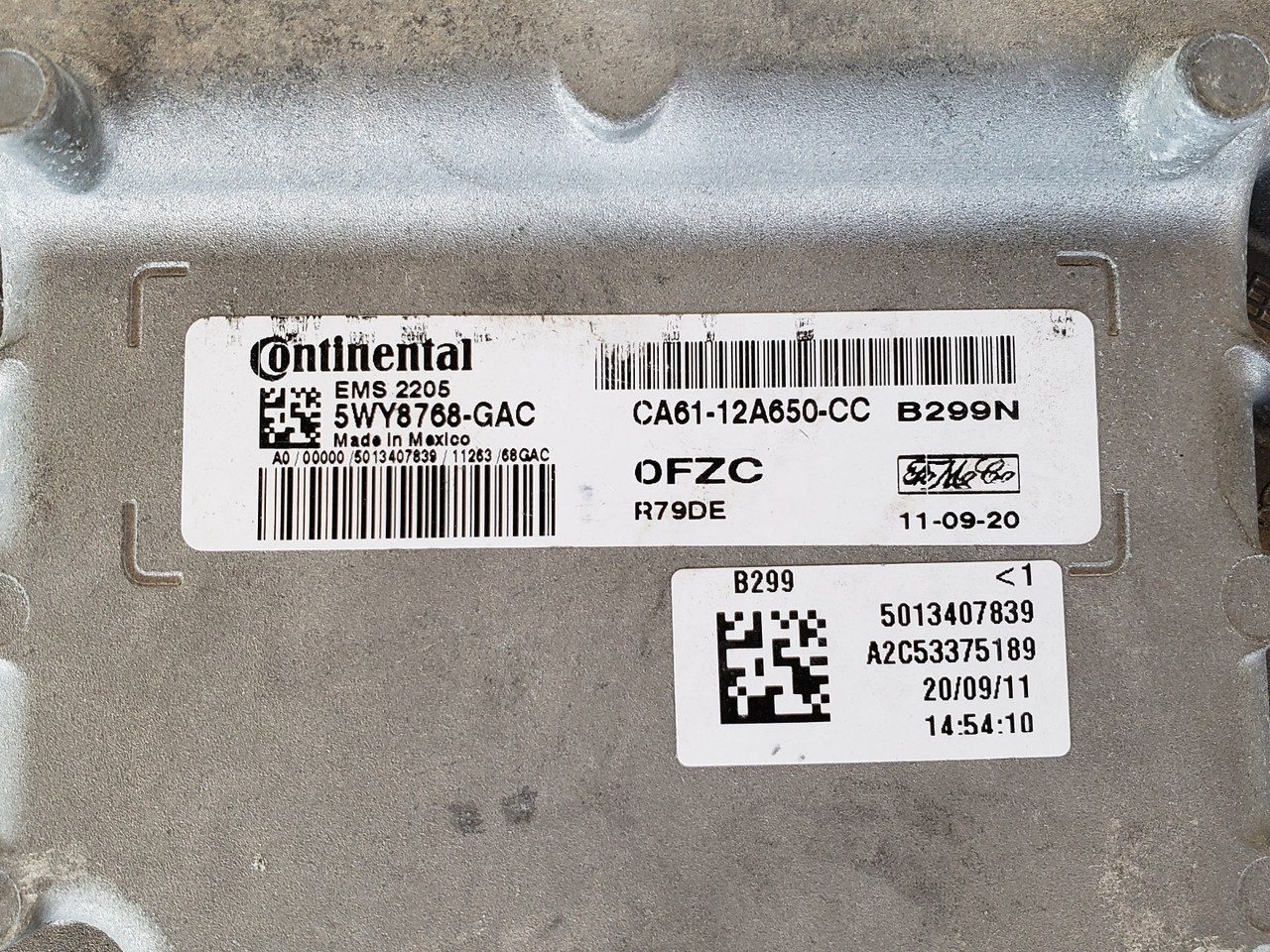 2012-2013 Fiesta CA61-12A650-CC Computer Brain Engine Control ECU ECM EBX Module