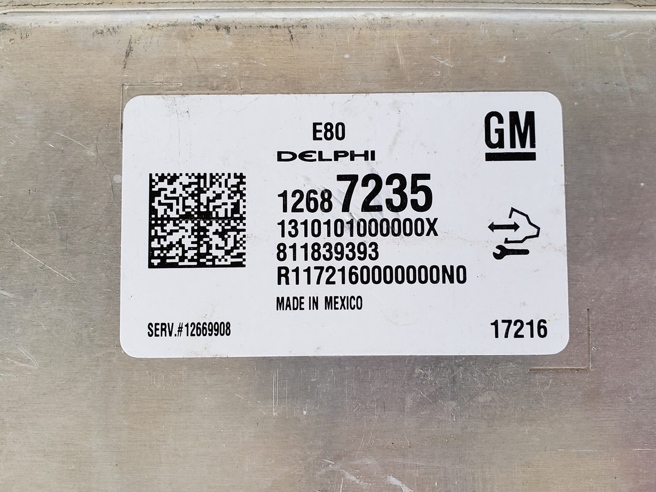 2018 Buick Regal 12669908 Computer Brain Engine Control ECU ECM EBX Module