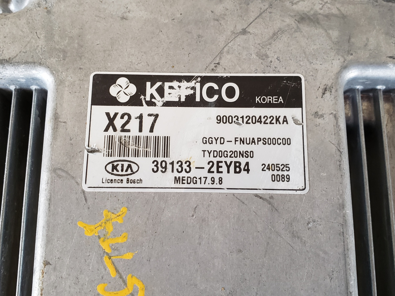 2015 Kia Forte 39133-2EYB4 Computer Brain Engine Control ECU ECM EBX Module