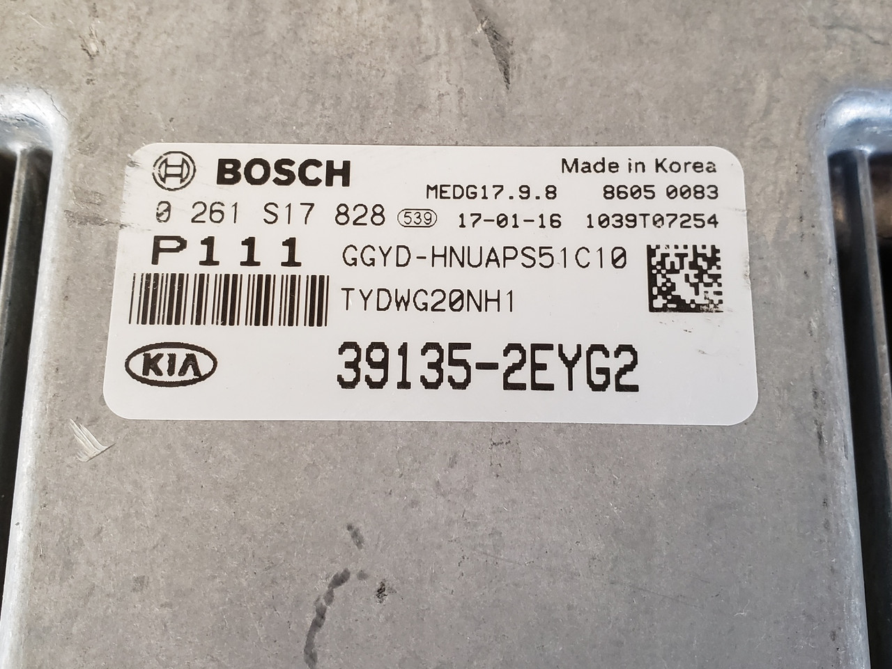 2017-2018 Kia Forte 39135-2EYG2 Computer Brain Engine Control ECU ECM EBX Module