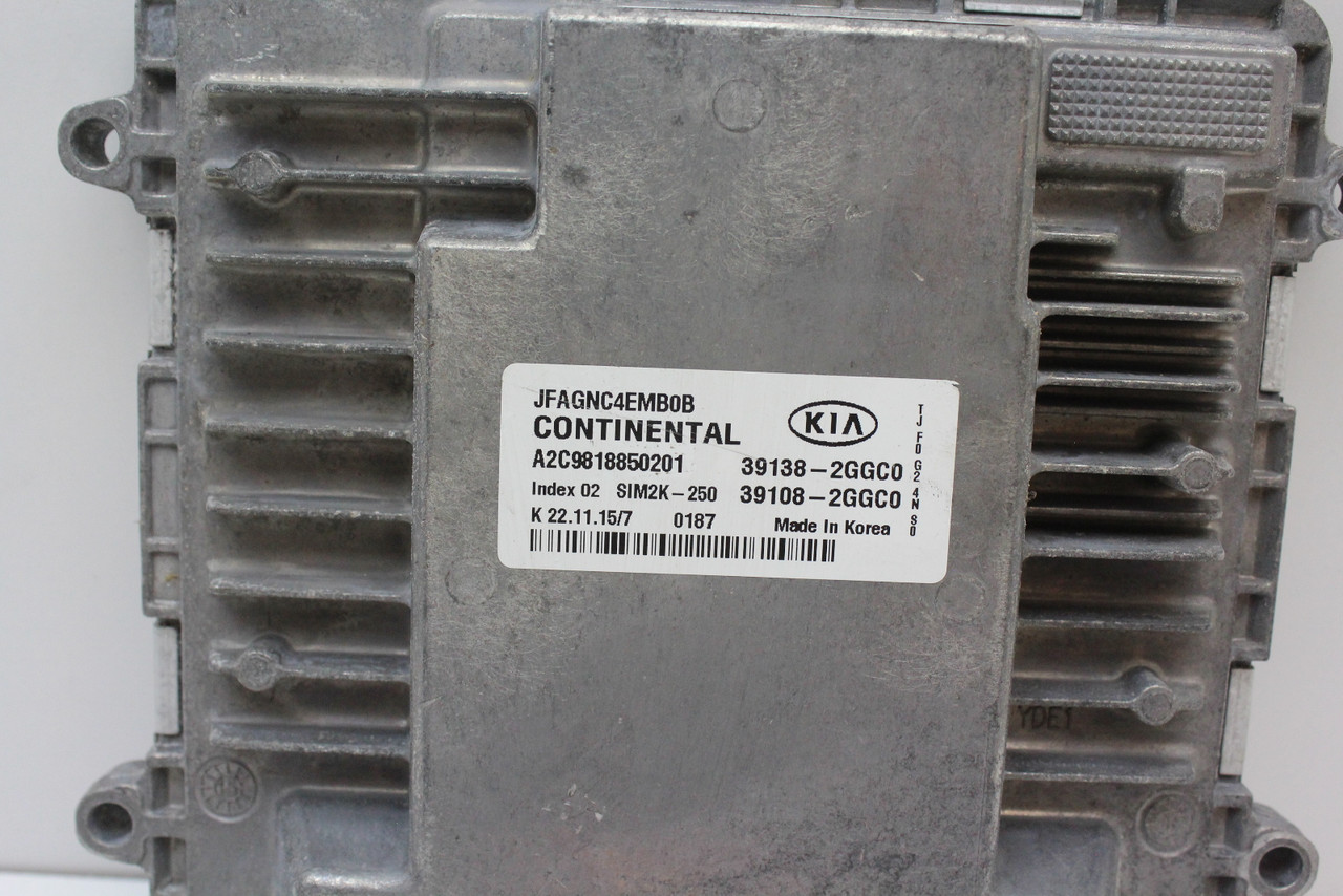 16-18 Kia Optima 39108-2GGC0 Computer Brain Engine Control ECU ECM EBX Module